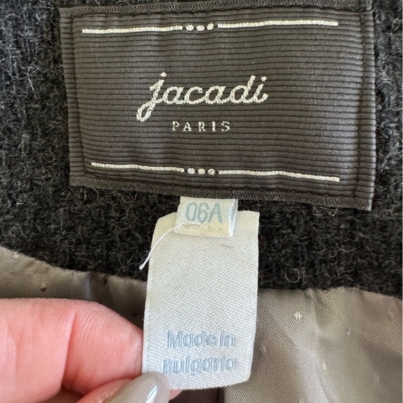 Jacadi Girls Gray Wool blend Pea Coat  size 6 - Picture 6 of 7